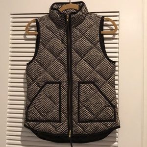 JCrew Herringbone Puffer Vest